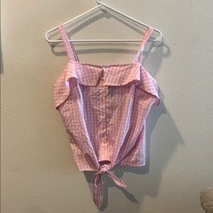 Ultra Flirt Pink and White top